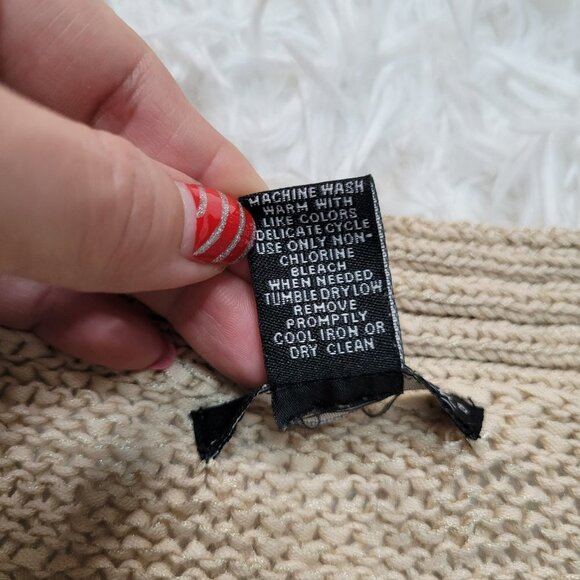 Willi Smith Gold Open Knit Top - Size Small - Picture 10 of 11